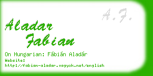 aladar fabian business card